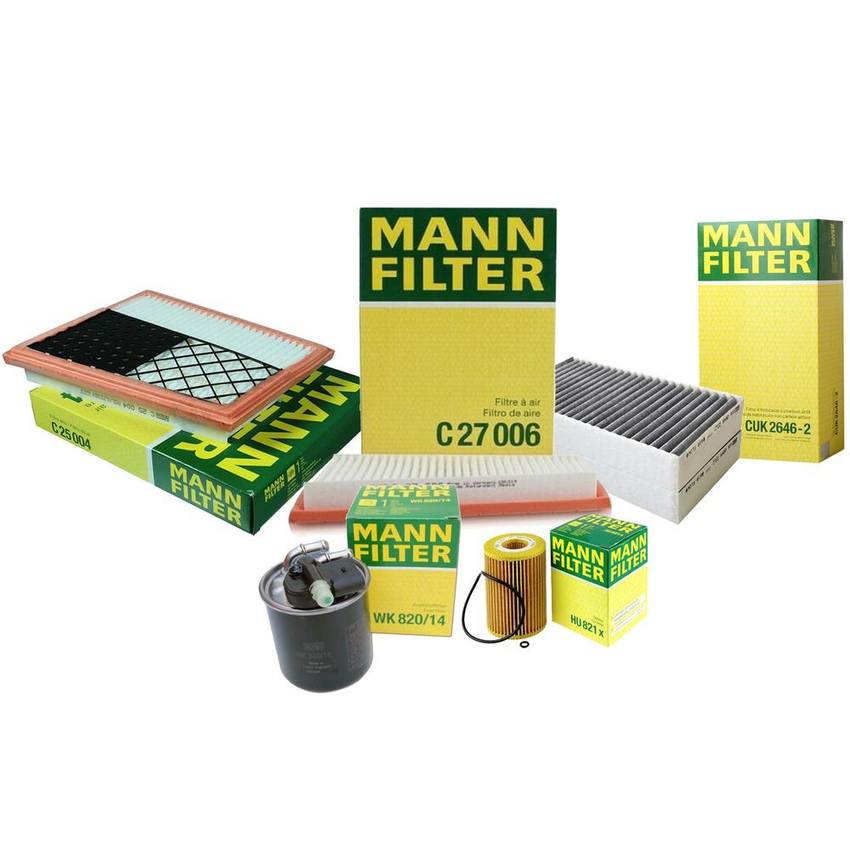 Mercedes Air / Cabin Air / Fuel / Engine Oil Filter Kit 164830021864 - MANN-FILTER 3739362KIT